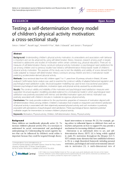 Testing a self-determination theory model of children`s physical