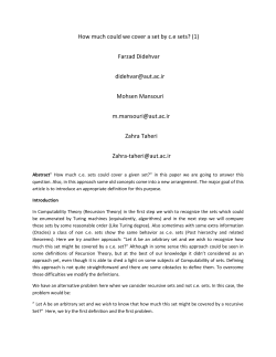 How much could we cover a set by ce sets? (1