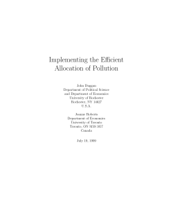Implementing the Efficient Allocation of Pollution
