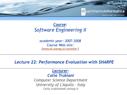 Performance Evaluation with SHARPE