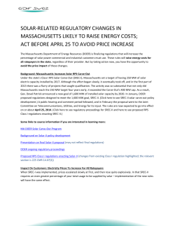 solar-related regulatory changes in massachusetts likely to raise