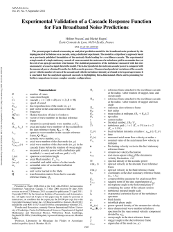 Experimental Validation of a Cascade Response Function for Fan