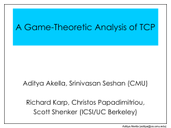Selfish Behavior and Stability of the Internet: A Game