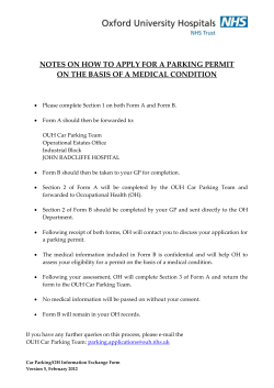 NOTES ON HOW TO APPLY FOR A PARKING PERMIT