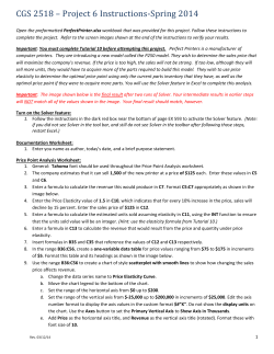 CGS 2518 – Project 6 Instructions