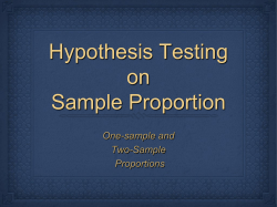 Hypothesis Testing on Sample Proportion
