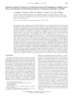 Molecular Symmetry Properties of Conical Intersections and