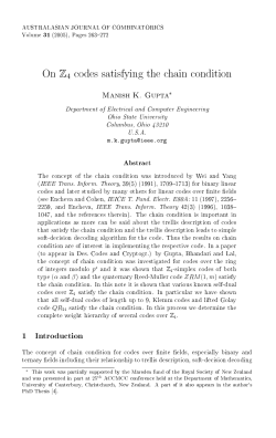 On codes satisfying the chain condition &frac12; БТШЦУ Щ Ш УТ