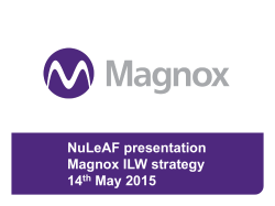 Presentation, Magnox, ILW strategy, May 2015