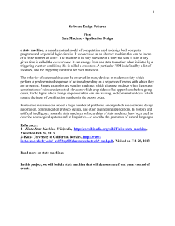 Sate Machine Application Design