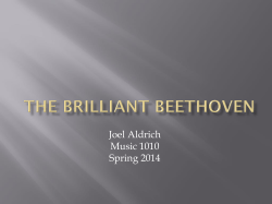 The Brilliant beethoven - Joel Aldrich ePortfolio