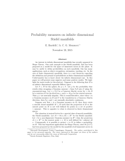 Probability measures on infinite dimensional Stiefel - cvgmt