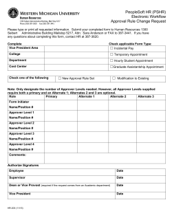 Electronic Workflow Approval Rule Change Request