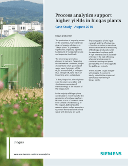 Process analytics support higher yields in biogas plants