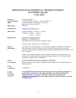 principles of economics ii - microeconomics