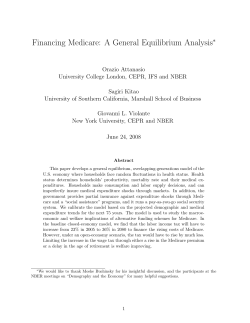 Financing Medicare: A General Equilibrium Analysis