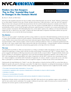 Finders Are Not Keepers: `Pay to Play` Scandal May Lead to