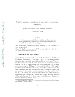 On the Laplace transform of absolutely monotonic functions