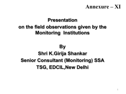 Presentation on Monitoring-K. Girja Shankar (A-XI)
