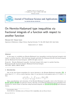 On Hermite-Hadamard type inequalities via fractional