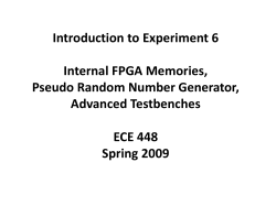 Introduction to Experiment 6 Pseudo Random Number