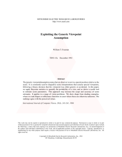 Exploiting the Generic Viewpoint Assumption