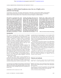 Changes in AIDS-related lymphoma since the era of