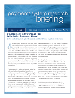 Developments in Interchange Fees in the United States and Abroad