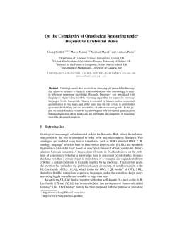 On the Complexity of Ontological Reasoning under Disjunctive