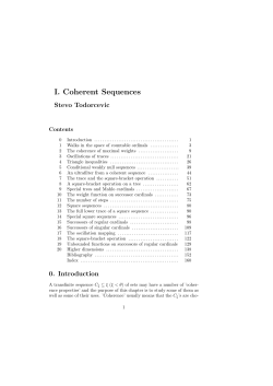 I. Coherent Sequences - Department of Mathematics, University of