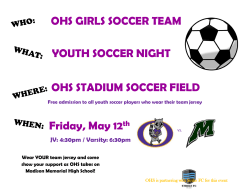 OHS GIRLS SOCCER TEAM YOUTH SOCCER NIGHT OHS