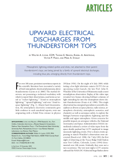 upward electrical discharges from thunderstorm