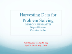 Harvesting Data for Problem Solving