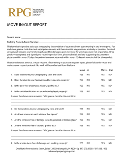 Move-In/Out Inspection