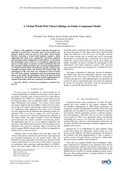 A Virtual World Web Client Utilizing an Entity