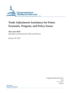 Trade Adjustment Assistance for Firms