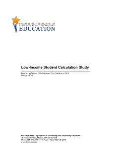 Low-Income Student Calculation Study