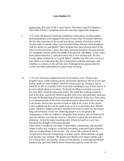 Case Studies Homework #1