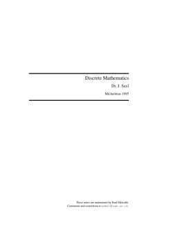 Discrete Mathematics