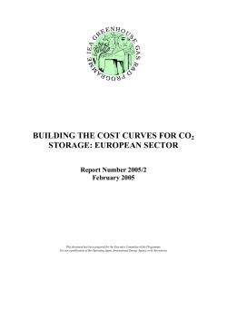 building the cost curves for co2 storage: european sector