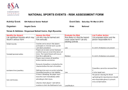 MOSTYN HOUSE SCHOOL RISK ASSESSMENT FORM