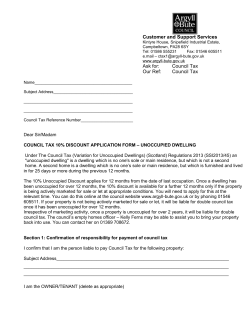 Unoccupied property - Argyll and Bute Council