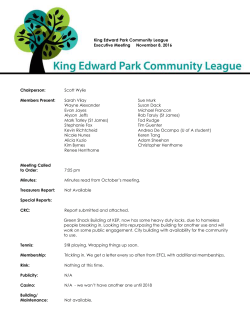 King Edward Park Community League Executive Meeting November