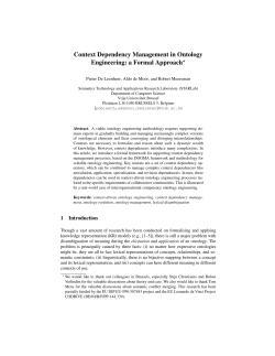 Context Dependency Management in Ontology