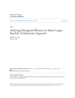 Analyzing Managerial Efficiency in Major League