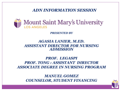 Associate Degree in Nursing - Mount Saint Mary`s University, Los