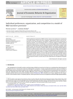 Individual preferences, organization, and competition in a model of