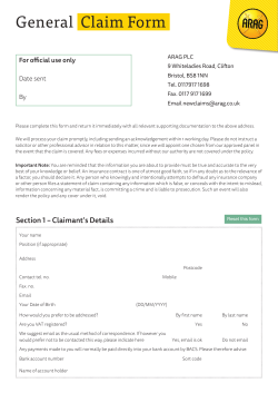 General Claim Form