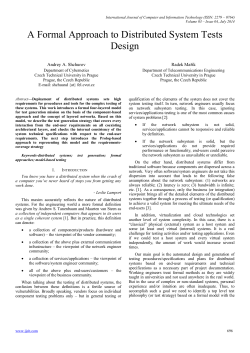 A Formal Approach to Distributed System Tests Design