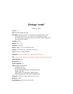 Package `readr`